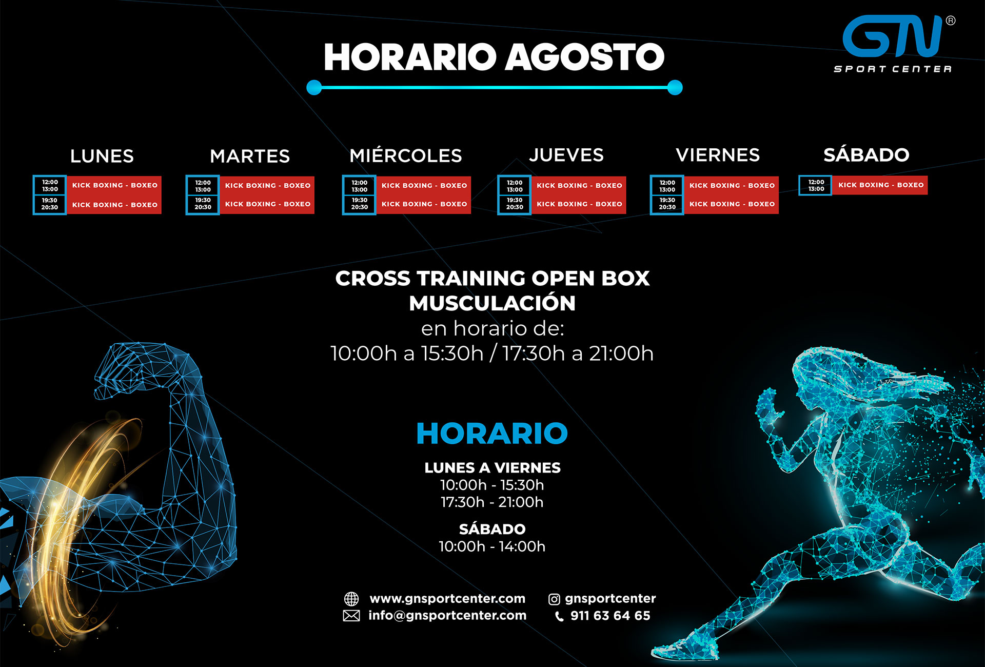 HORARIO GN SPORT CENTER